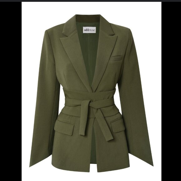 Odd Muse Ultimate Blazer in Khaki. Size MEDIUM - Picture 4 of 8
